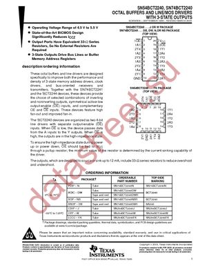 SN74BCT2240NSRE4 datasheet  